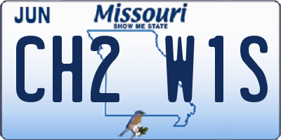 MO license plate CH2W1S