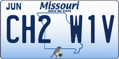 MO license plate CH2W1V