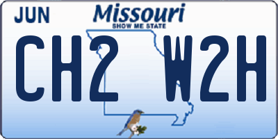MO license plate CH2W2H