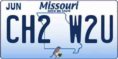 MO license plate CH2W2U