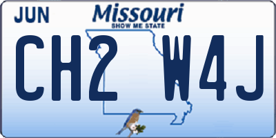 MO license plate CH2W4J