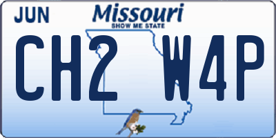 MO license plate CH2W4P
