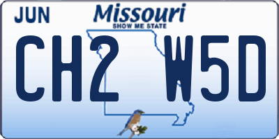 MO license plate CH2W5D