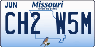 MO license plate CH2W5M