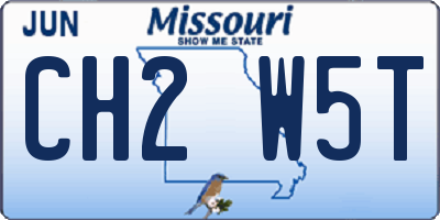 MO license plate CH2W5T