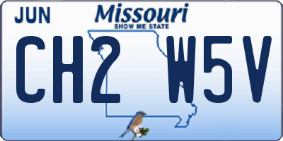 MO license plate CH2W5V
