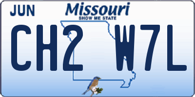 MO license plate CH2W7L