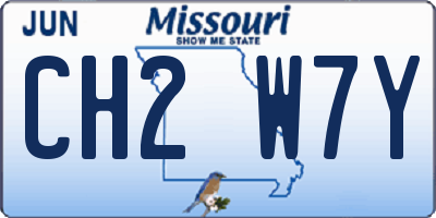 MO license plate CH2W7Y