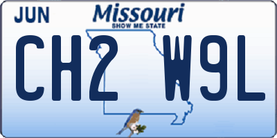 MO license plate CH2W9L