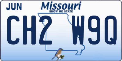 MO license plate CH2W9Q
