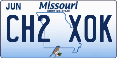 MO license plate CH2X0K