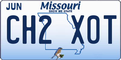 MO license plate CH2X0T