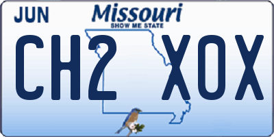 MO license plate CH2X0X