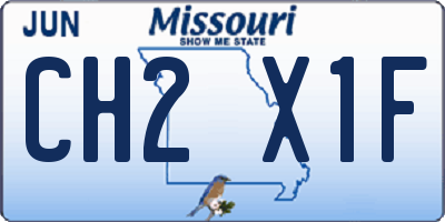 MO license plate CH2X1F