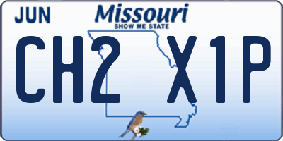 MO license plate CH2X1P