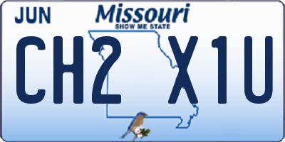 MO license plate CH2X1U