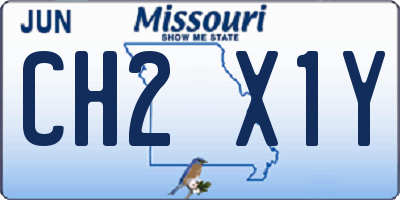 MO license plate CH2X1Y