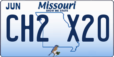 MO license plate CH2X2O