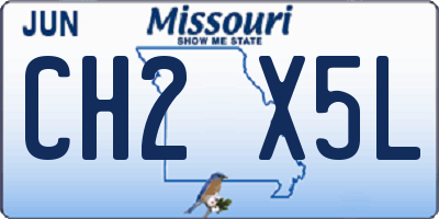MO license plate CH2X5L