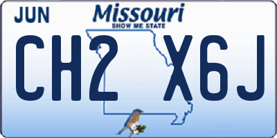 MO license plate CH2X6J