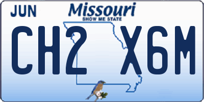 MO license plate CH2X6M