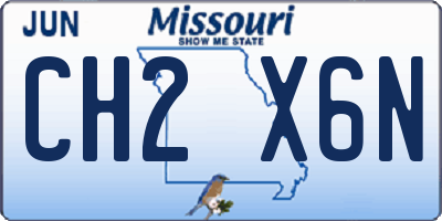 MO license plate CH2X6N