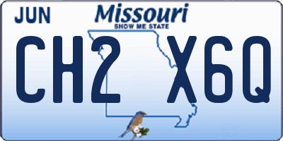 MO license plate CH2X6Q