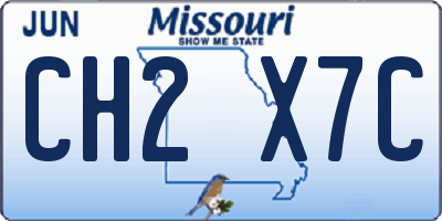 MO license plate CH2X7C