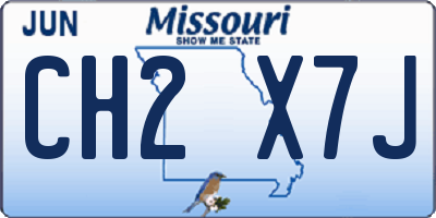 MO license plate CH2X7J