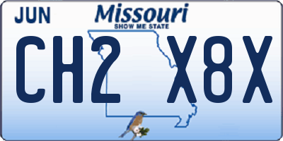 MO license plate CH2X8X