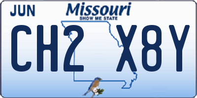 MO license plate CH2X8Y