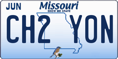 MO license plate CH2Y0N