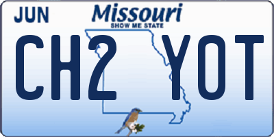 MO license plate CH2Y0T