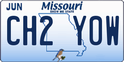 MO license plate CH2Y0W