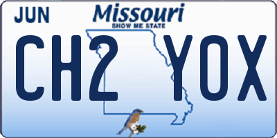 MO license plate CH2Y0X