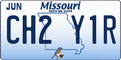 MO license plate CH2Y1R