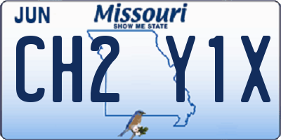 MO license plate CH2Y1X