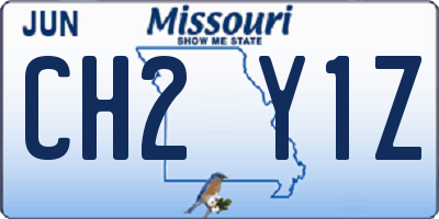 MO license plate CH2Y1Z
