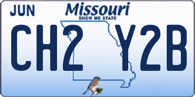 MO license plate CH2Y2B