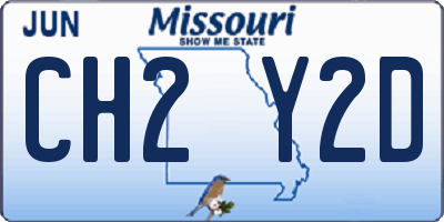 MO license plate CH2Y2D