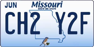 MO license plate CH2Y2F