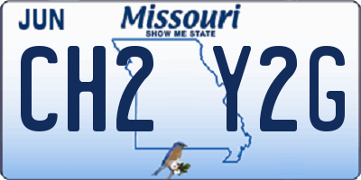 MO license plate CH2Y2G