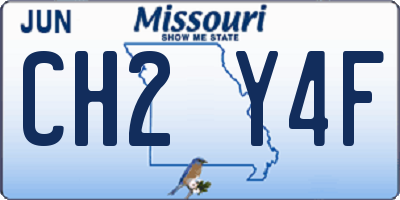 MO license plate CH2Y4F