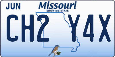 MO license plate CH2Y4X