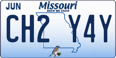 MO license plate CH2Y4Y