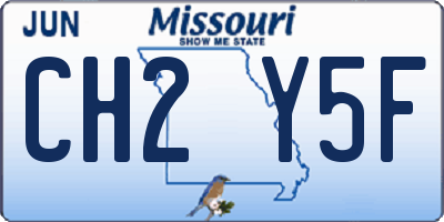 MO license plate CH2Y5F