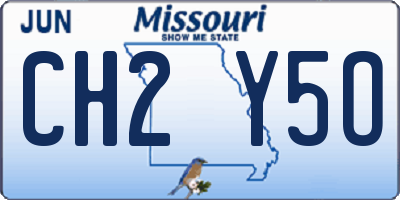 MO license plate CH2Y5O
