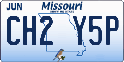 MO license plate CH2Y5P