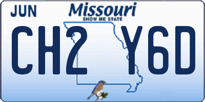 MO license plate CH2Y6D