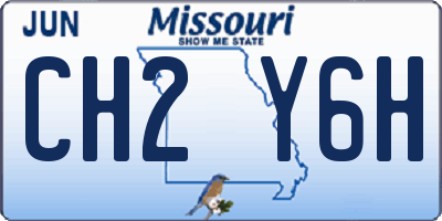 MO license plate CH2Y6H